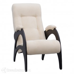 Кресло для отдыха Неаполь Модель 9 без лозы (Венге-эмаль/Ткань Ваниль Verona Vanilla) в Большой Мурте - bolshaya-murta.katalogmebeli.com | фото