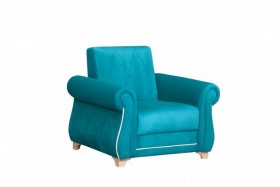 Кресло для отдыха "Порто" (велюр киви бирюза / микровельвет крем) в Большой Мурте - bolshaya-murta.katalogmebeli.com | фото