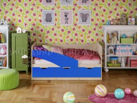 Кровать Бабочки 2,0м (Синий матовый) в Большой Мурте - bolshaya-murta.katalogmebeli.com | фото