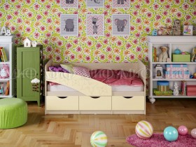 Кровать Бабочки 2,0м (Ваниль матовый) в Большой Мурте - bolshaya-murta.katalogmebeli.com | фото