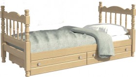 Кровать одинарная Аленка из массива сосны 800*1890 Сосна в Большой Мурте - bolshaya-murta.katalogmebeli.com | фото