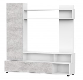 Мебель для гостиной "МГС 9" Белый / Цемент светлый в Большой Мурте - bolshaya-murta.katalogmebeli.com | фото